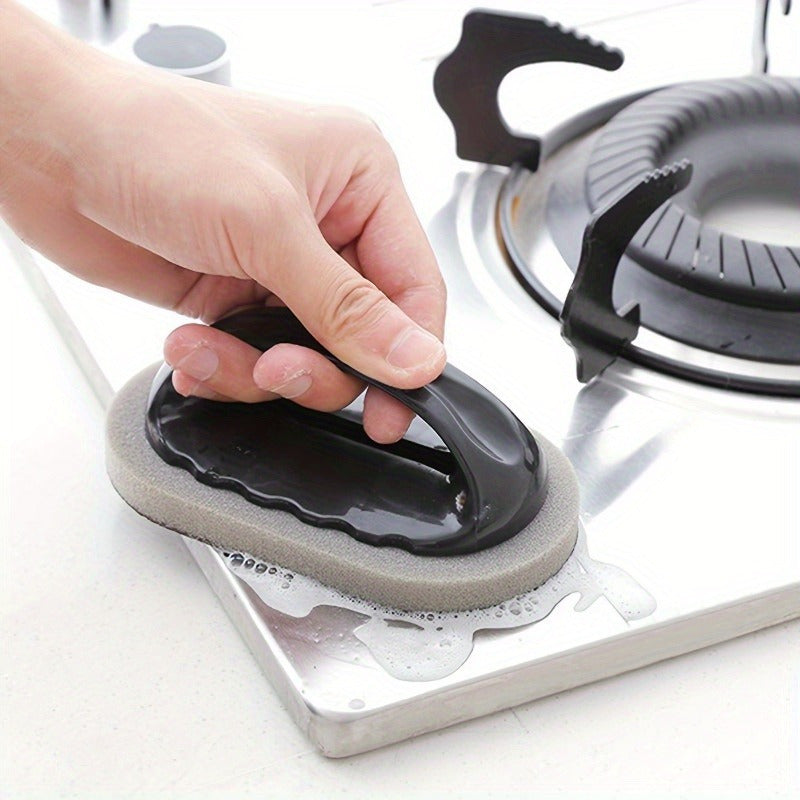 Plastik tutqichli sehrli gubka gril cho'tkasi - 1 dona, idishlar, qozonlar, grillar uchun qayta ishlatiladigan tozalash vositasi, elektr energiyasi talab qilinmaydi, ajoyib Rojdestvo sovg'asi g'oyasi