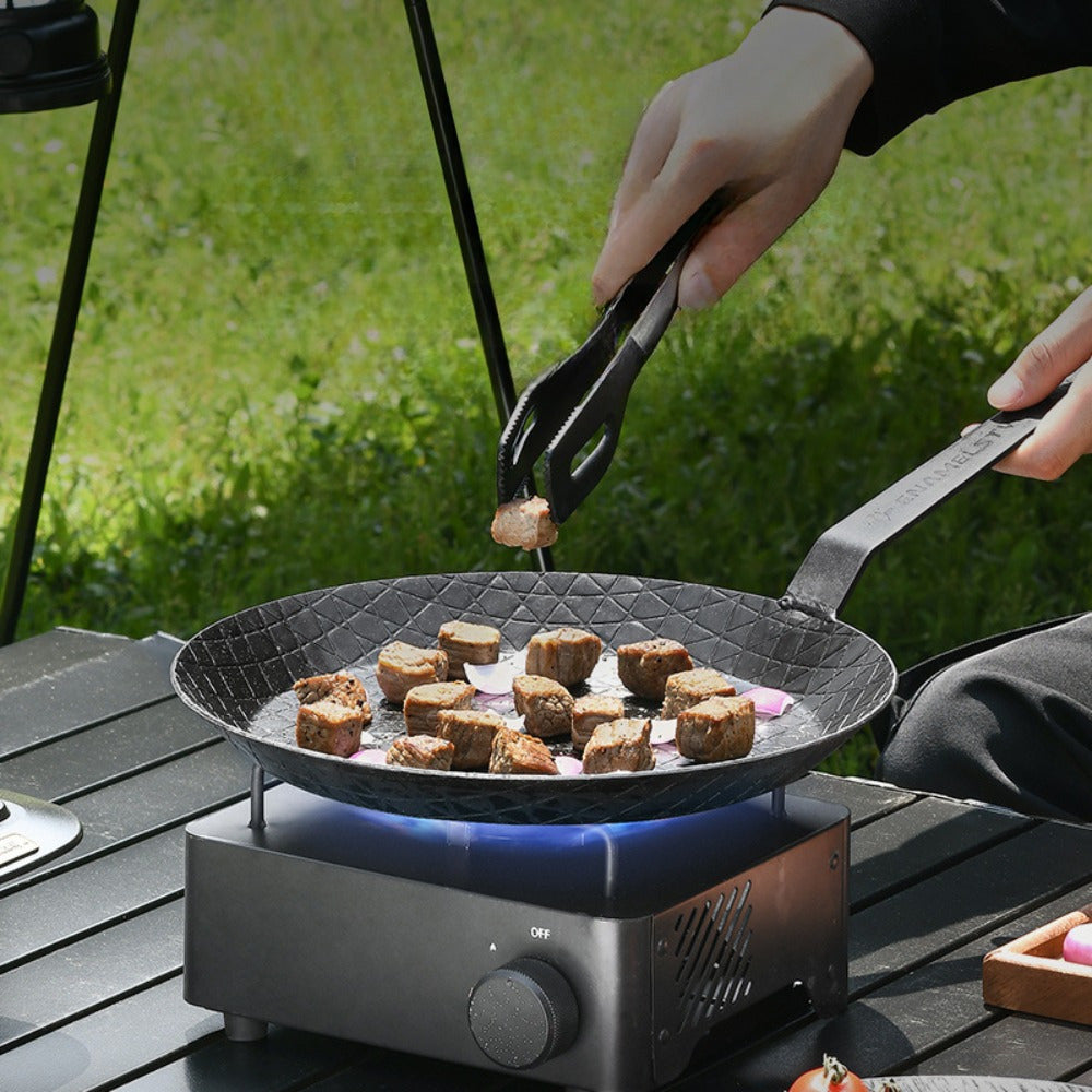 Cast Iron Steak Griddle Pan with Non-Stick Surface for Home and Restaurant Cooking
