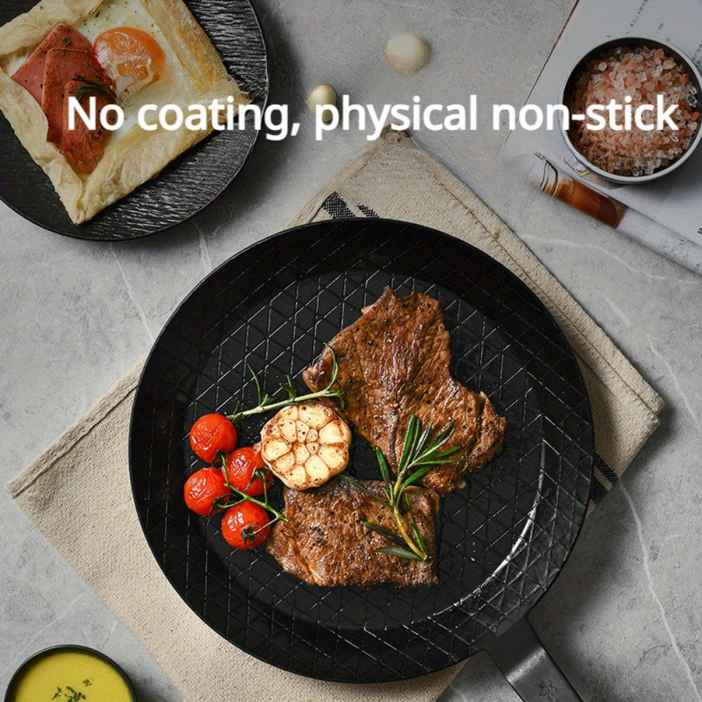 Cast Iron Steak Griddle Pan with Non-Stick Surface for Home and Restaurant Cooking