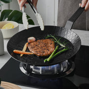 Cast Iron Steak Griddle Pan with Non-Stick Surface for Home and Restaurant Cooking