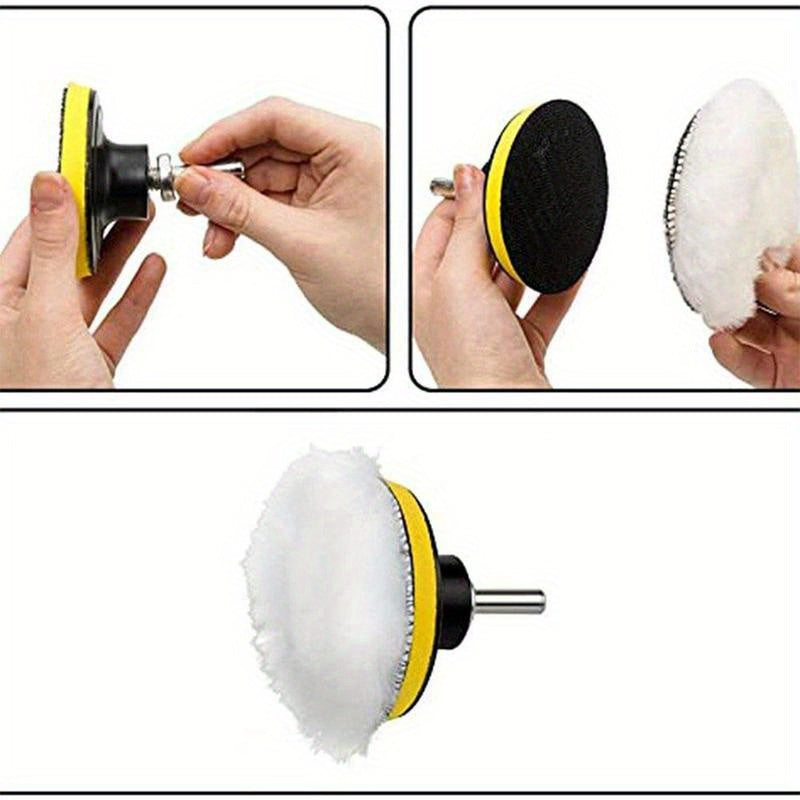 5pcs Car Polishing Pad Set Wool Wheel Paint Care Waxing 7.62cm