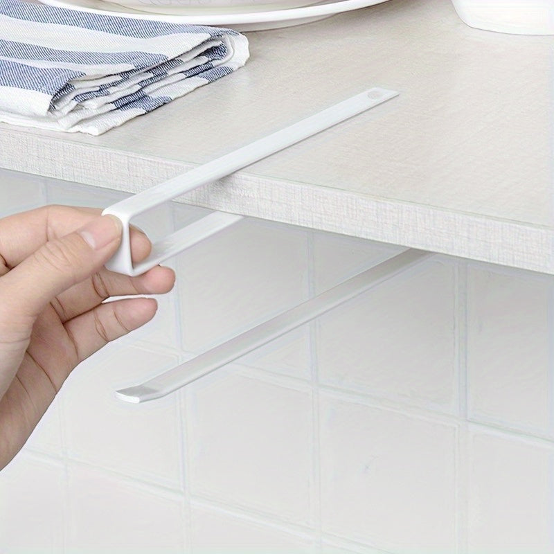 Organizador de almacenamiento para papel de cocina en estante de gabinete no perforado