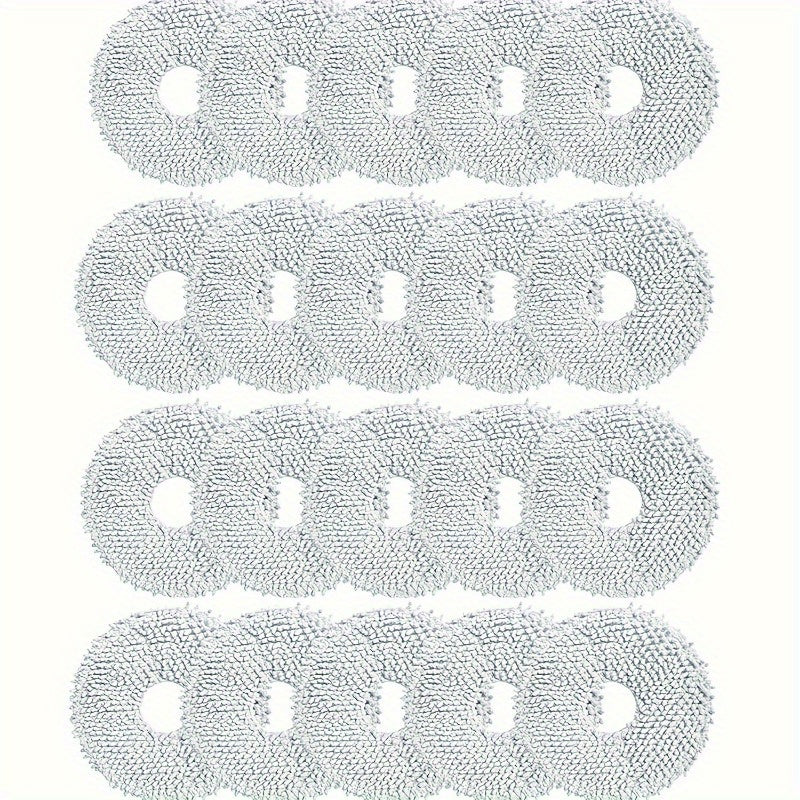 Set of 20 Replacement Mop Pads for Robot Vacuum Cleaners - Compatible with L10s Ultra and X10