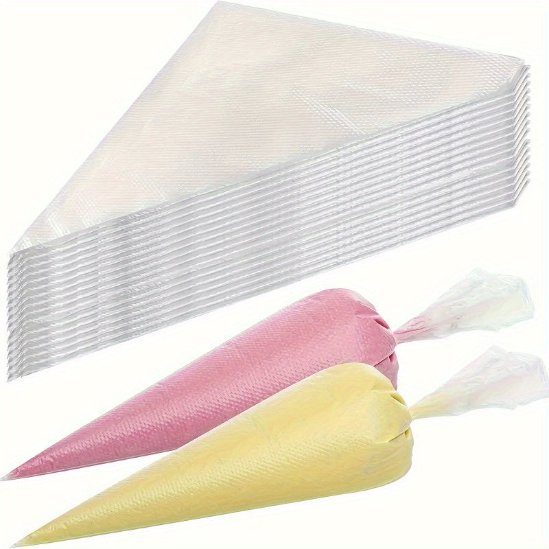 Set of 100 Thickened Disposable Icing Bags for Cake Decoration Baking