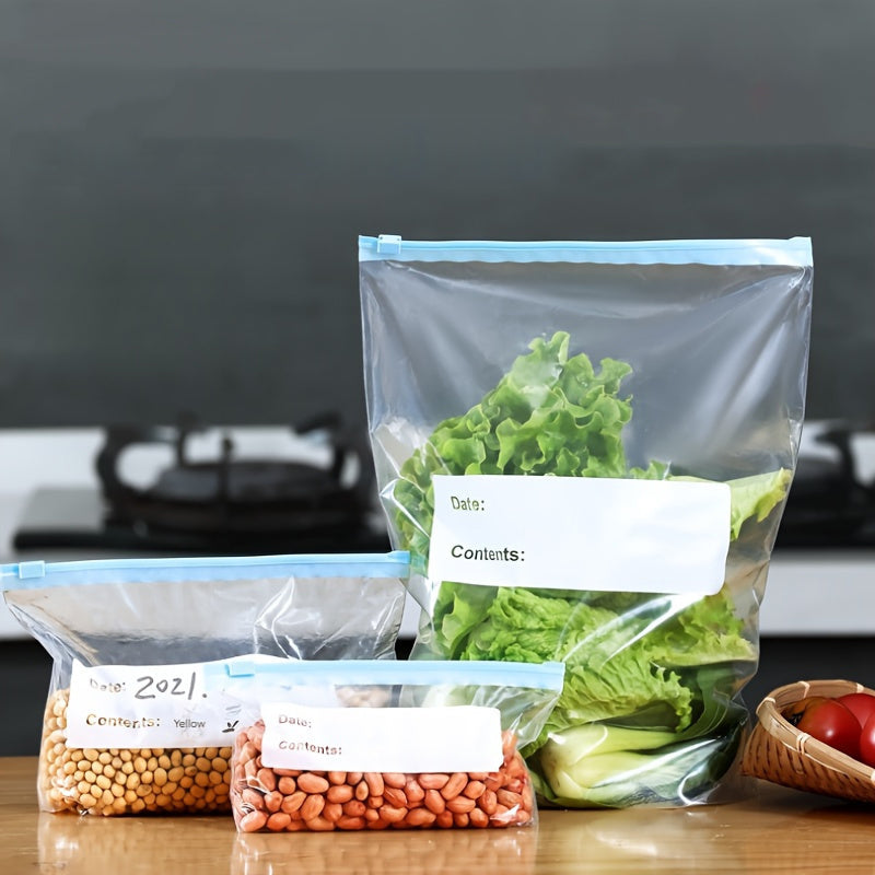 100 ta elastik yangi saqlash sumkasi va 45 ta muhrlanadigan oziq-ovqat saqlash sumkasi to'plami, oshxona tashkiloti uchun ideal. Ushbu sumkalar oziq-ovqat darajasida, ko'p funksiyali, qalin, muzlatgichda saqlashga mos va o'z-o'zidan muhrlanadigan.