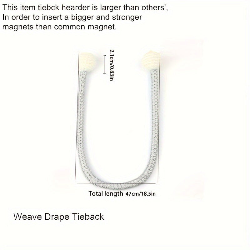 Magnetic Curtain Tiebacks Two Pieces Elegant European Design Home Room Decor