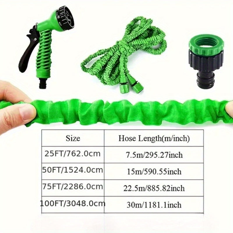 Раздвижной садовый шланг с водяной пушкой высокого давления для мойки автомобиля и использования на улице