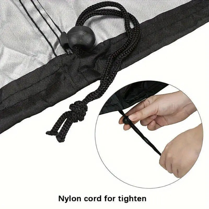 Black 420D Oxford Hanging Egg Chair Cover 115x190cm Zipper Patio Outdoor Furniture