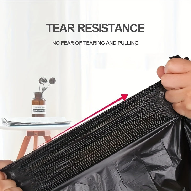 Heavy-Duty Black Trash Bags 100 Pack Leak-Proof Durable Plastic for Kitchen Bathroom Bedroom