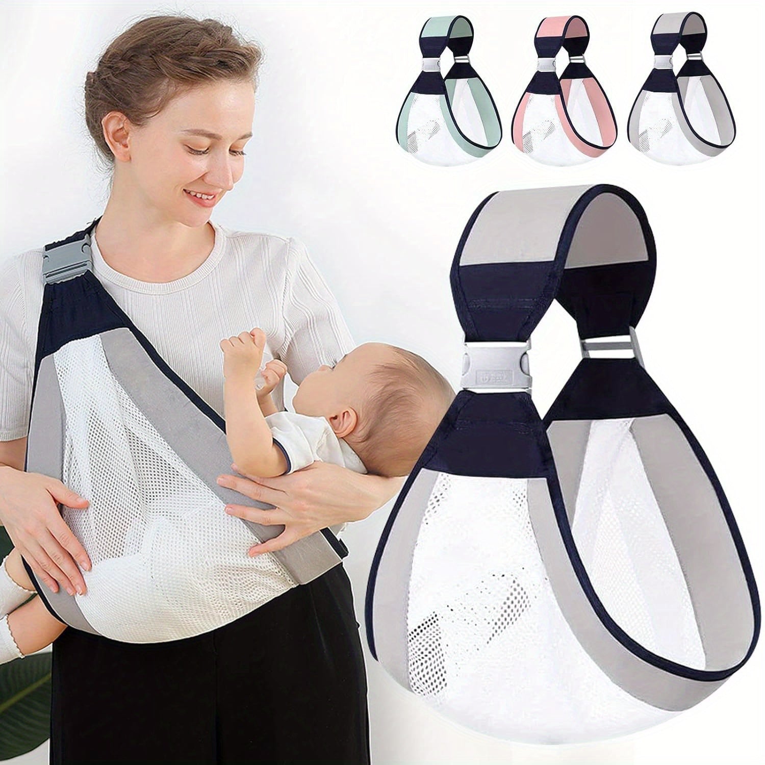 Baby Carrier Set of 2 Breathable 3D Honeycomb Mesh Wrap for Newborns Infants Toddlers