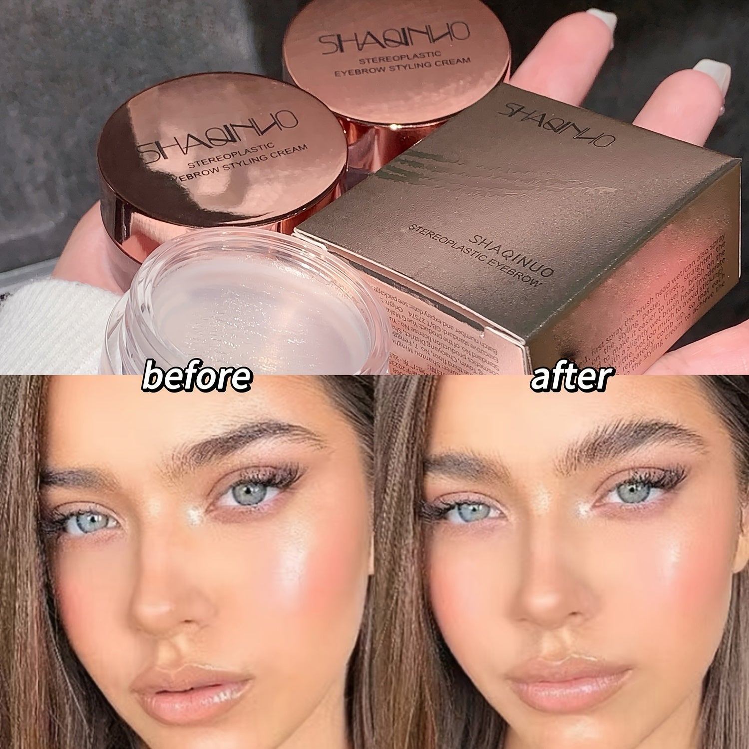 Eyebrow Styling Cream Waterproof Sweatproof Fast-Dry Clear for Women