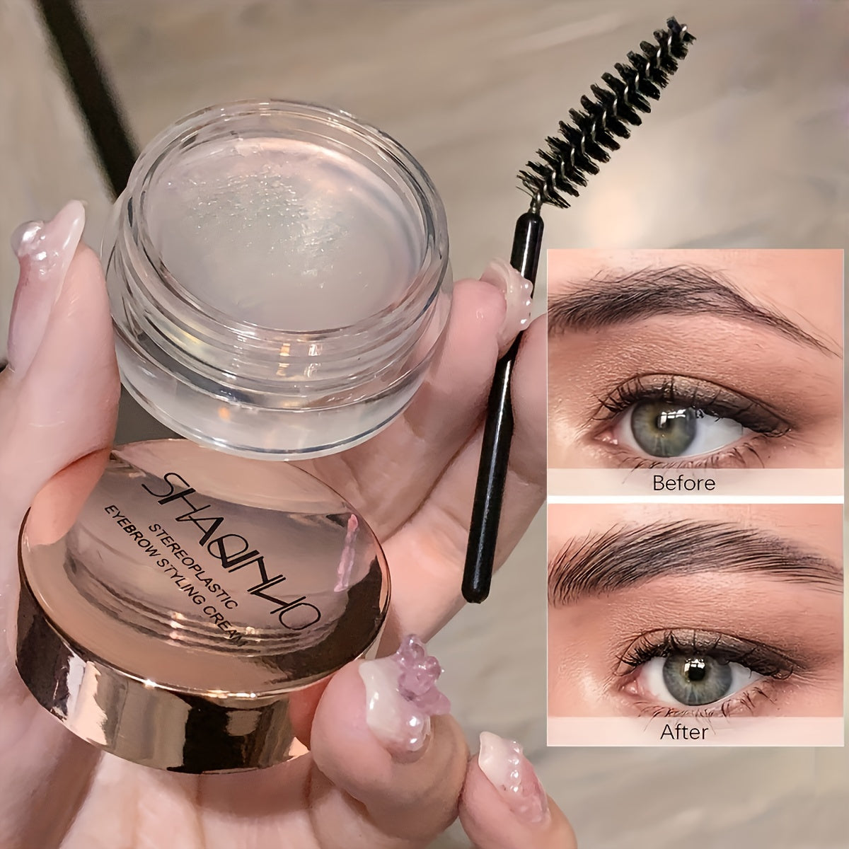 Eyebrow Styling Cream Waterproof Sweatproof Fast-Dry Clear for Women