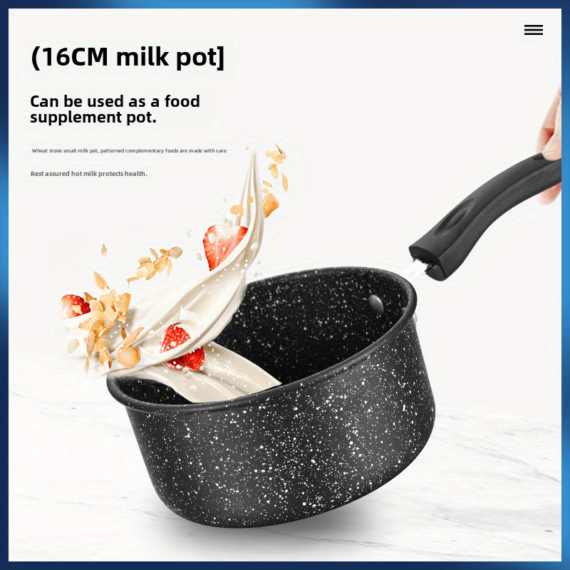 Juego de 3 utensilios de cocina antiadherentes de piedra Maifan, wok, olla para sopa, sartén