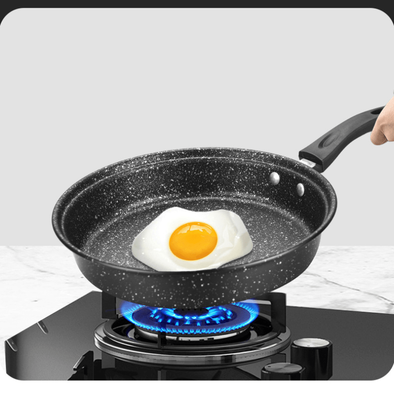 Juego de 3 utensilios de cocina antiadherentes de piedra Maifan, wok, olla para sopa, sartén