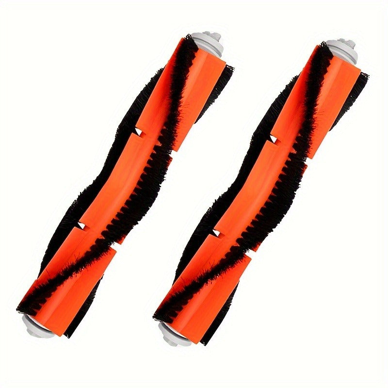Set of 2 Vacuum Main Brush Replacements for Robotic Floor Cleaners Long-Lasting Plastic