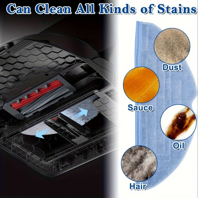 Set of 2 Detachable Washable High-Speed Cleaning Brushes for Robotic Vacuum