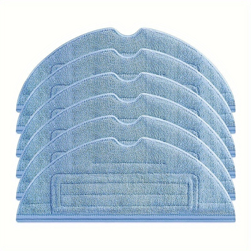 Set of 6 Blue Microfiber Mop Cloth Pads for Robot Vacuum Cleaners