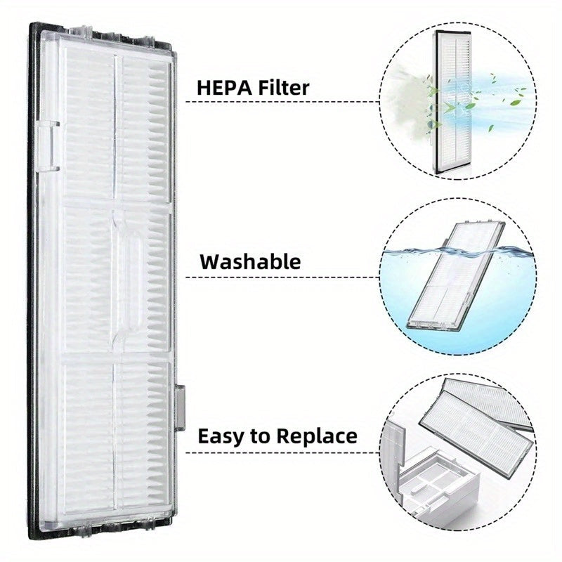 Комплект аксессуаров для пылесоса Xiaomi Roborock S7/S7+ включает 11 прочных пластиковых насадок, совместимых с уборкой полов, идеально подходит для домашнего использования.