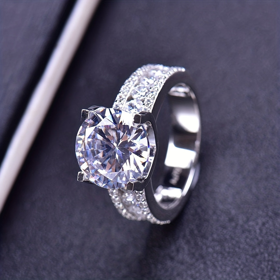 Sterling Silver Moissanite Engagement Ring 3/5/10 Carat Wedding Jewelry