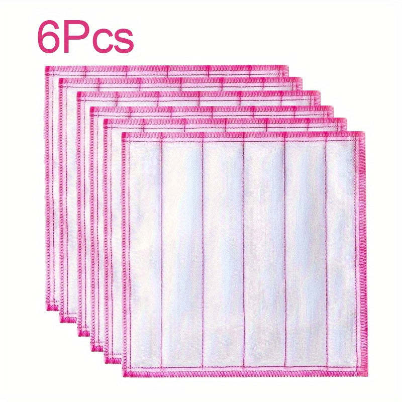 6 или 12 штук супер впитывающих толстых кухонных тряпок из многоразового микрофибрового материала. Эти универсальные тряпки можно использовать для мытья посуды, домашних дел, а также для уборки в ванной и на кухне. Они прочные и легко удаляют пятна и жир.