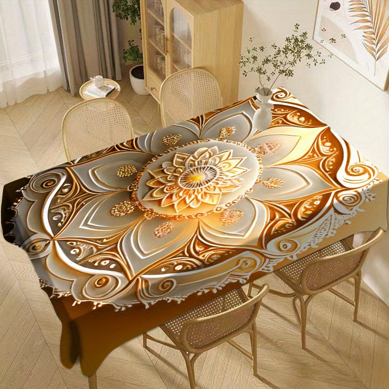 Square Tablecloth for Home Dining and Parties 60x60 Inches Polyester