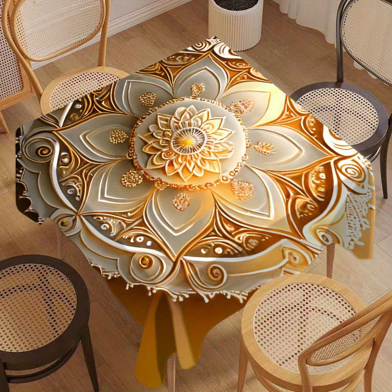 Square Tablecloth for Home Dining and Parties 60x60 Inches Polyester