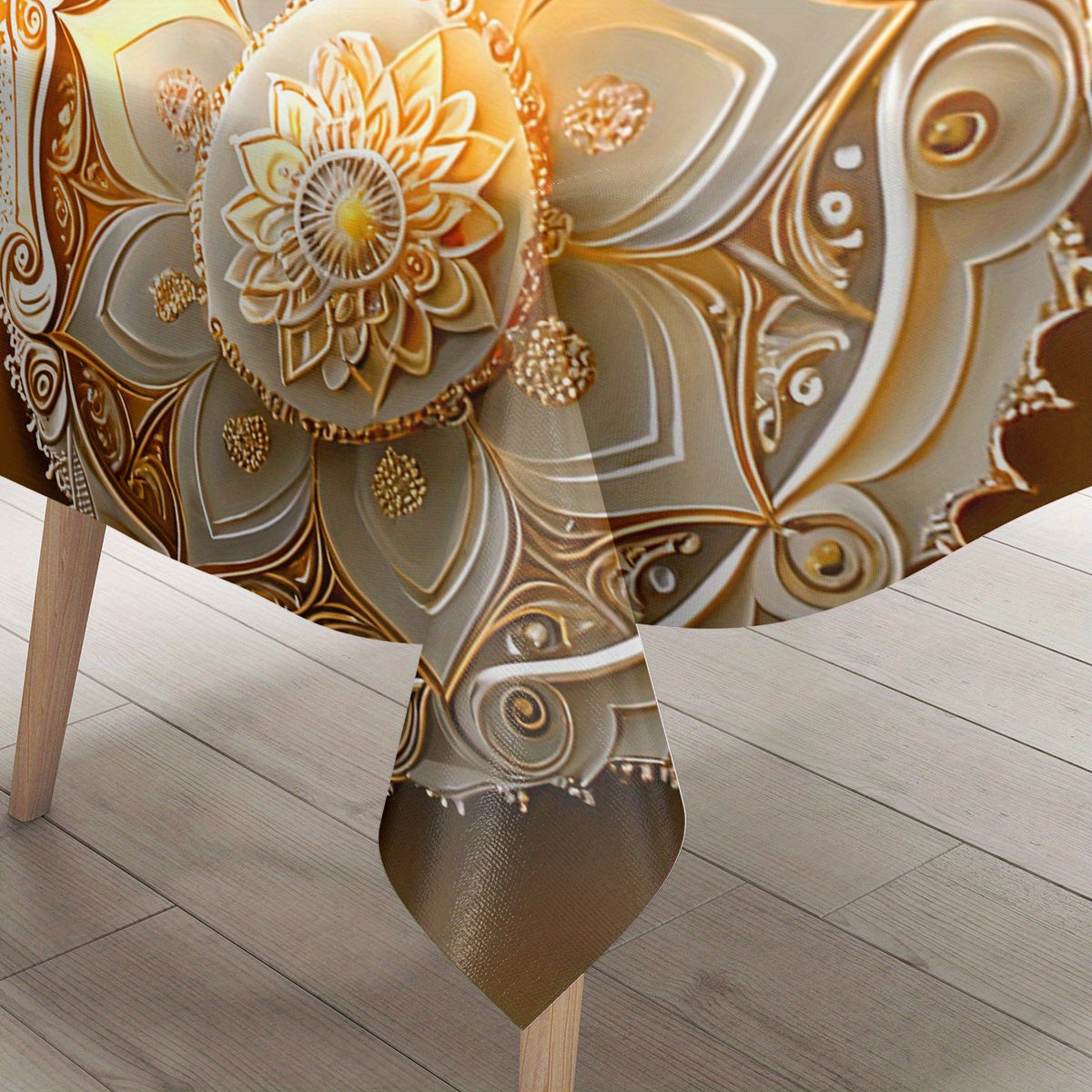 Square Tablecloth for Home Dining and Parties 60x60 Inches Polyester