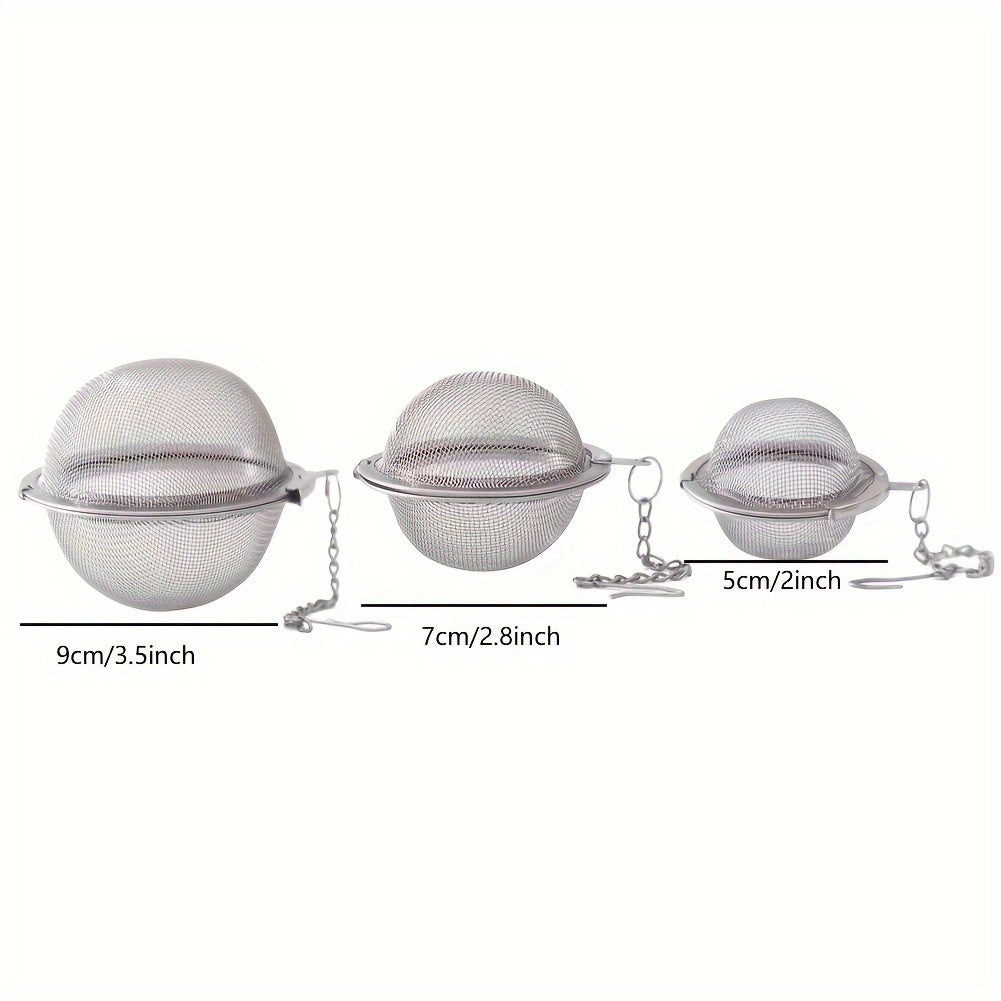 Set of 3 Stainless Steel Tea and Spice Infusers Kitchen Sieves for Soups and Stews