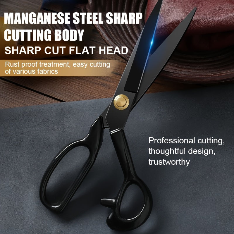 Durable Metal Scissors 25.4cm for Fabric Faux Leather Sewing and Crafting