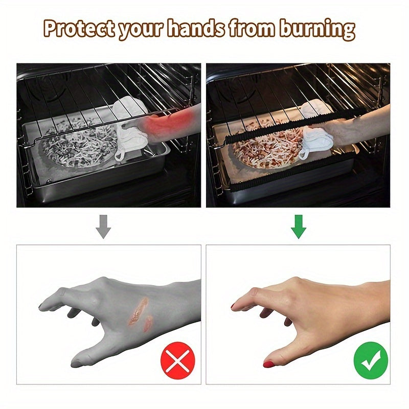 Silicone Oven Rack Shields 35.56cm Heat-Resistant Hand Protectors for Baking and Grilling