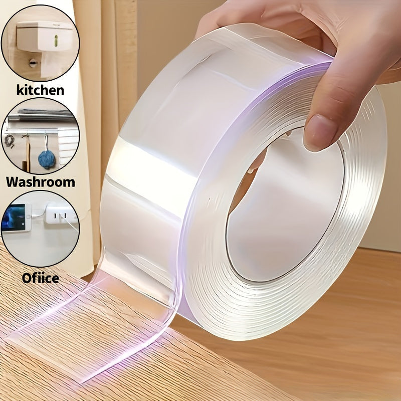 Clear Adhesive Tape for Home Decor and DIY Projects, Acrylic, Indoor Use