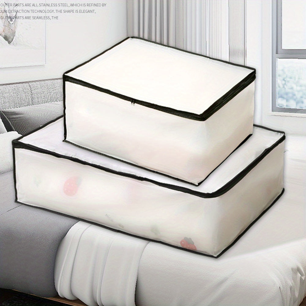 Bolsa de almacenamiento debajo de la cama para ropa y edredones, plegable, a prueba de humedad, a prueba de polvo, organizador de baúl