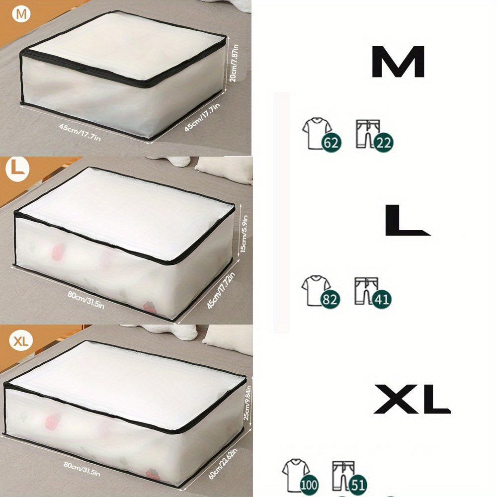 Bolsa de almacenamiento debajo de la cama para ropa y edredones, plegable, a prueba de humedad, a prueba de polvo, organizador de baúl