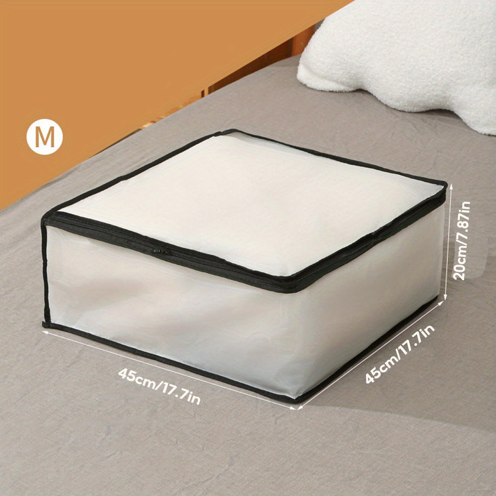 Bolsa de almacenamiento debajo de la cama para ropa y edredones, plegable, a prueba de humedad, a prueba de polvo, organizador de baúl