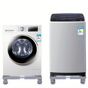 Adjustable Mobile Appliance Stand for Washing Machines Dryers and Refrigerators Stainless Steel