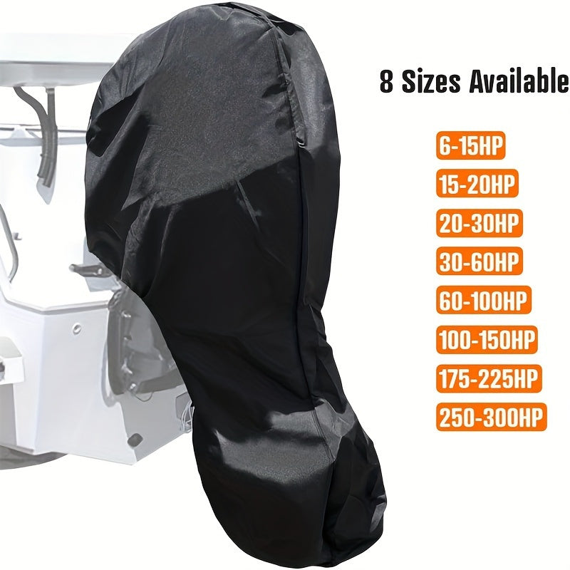 420D Polyester Outboard Motor Cover Waterproof Boat Engine Cover with Secure Fit