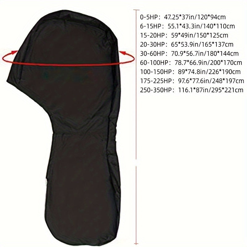 420D Polyester Outboard Motor Cover Waterproof Boat Engine Cover with Secure Fit