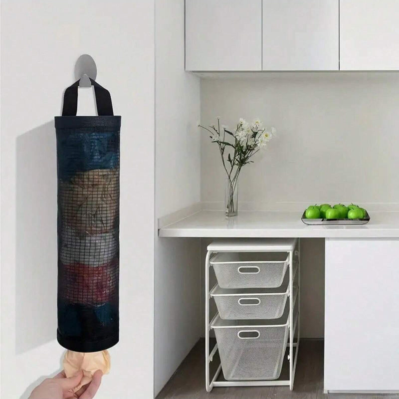 Large Capacity Mesh Hanging Storage Bag Organizer Foldable Breathable Plastic Kitchen