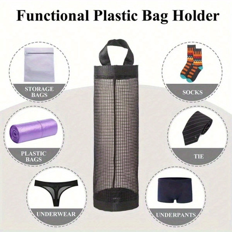 Large Capacity Mesh Hanging Storage Bag Organizer Foldable Breathable Plastic Kitchen
