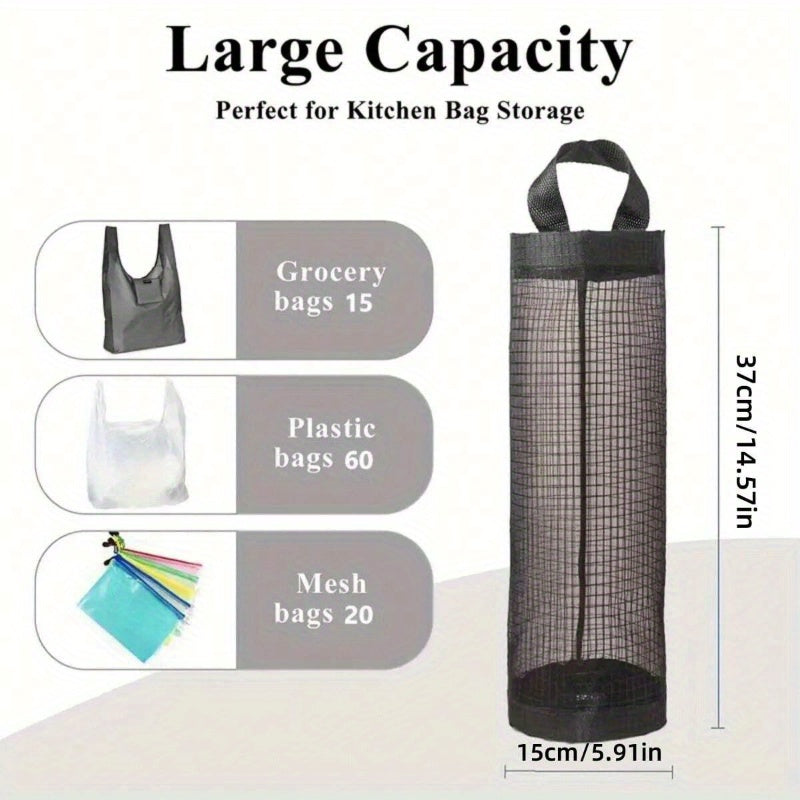 Large Capacity Mesh Hanging Storage Bag Organizer Foldable Breathable Plastic Kitchen