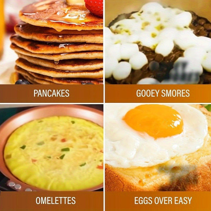 Stainless Steel Non-Stick Omelet Pan with Handle for Easy Flipping and Cleaning