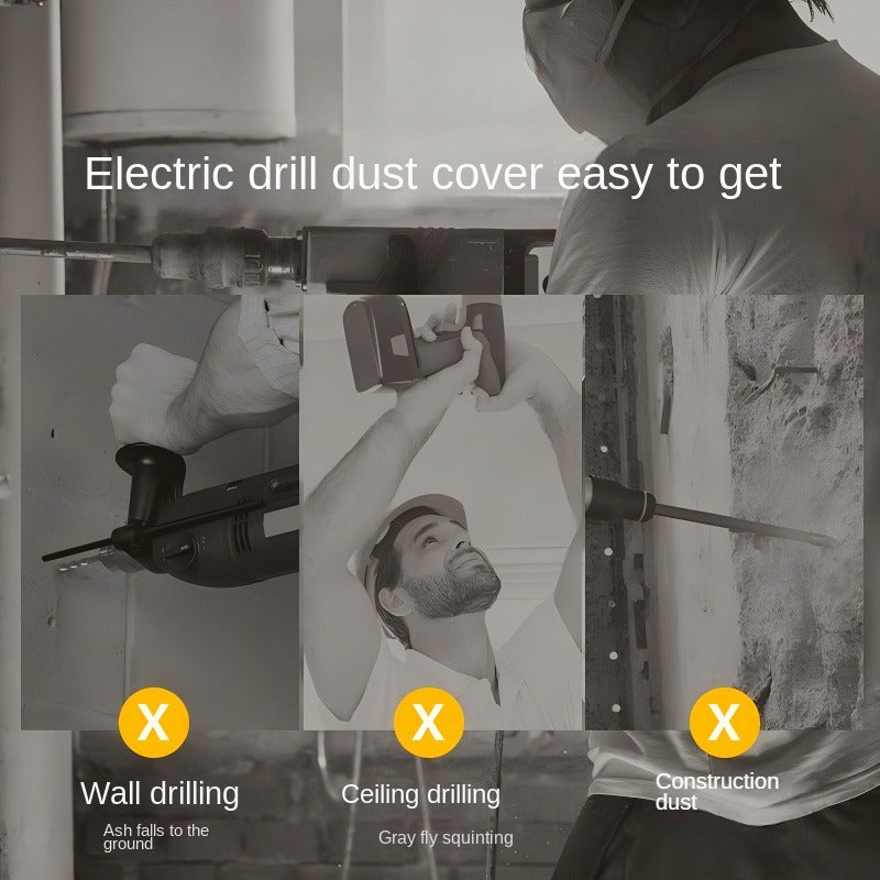 Elektr burg'ulash uchun chang qopqog'i - burg'ulash operatsiyalari davomida devorlar va shiftlarni himoya qiladi - elektr burg'ulash uchun zaruriy asbob.