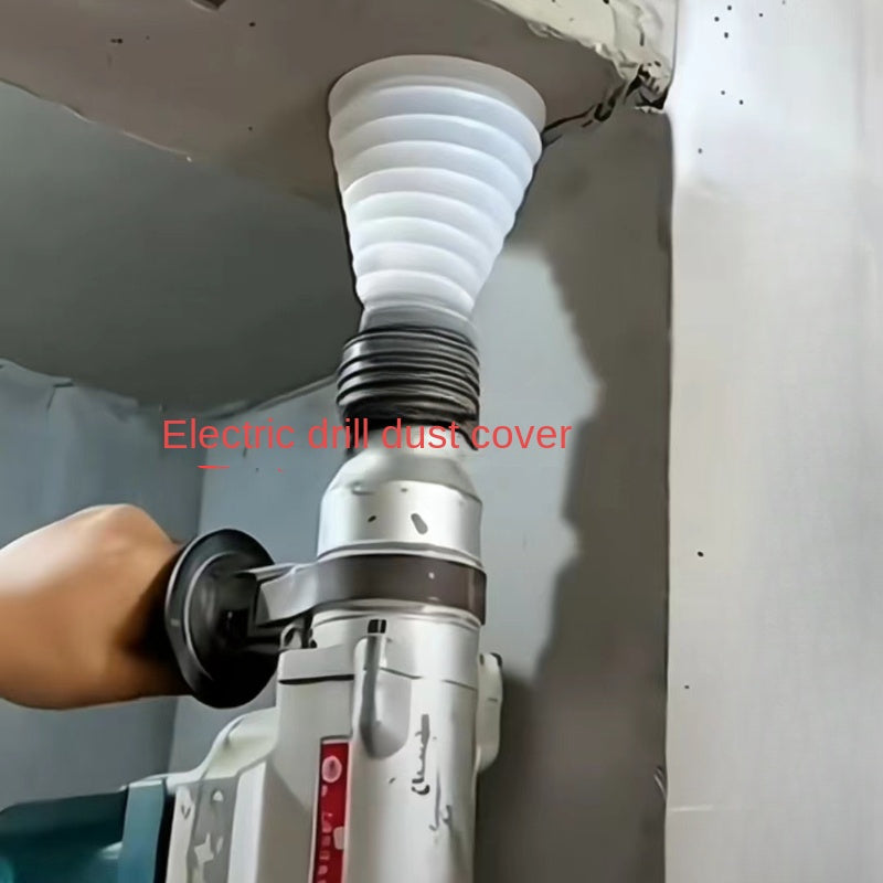 Elektr burg'ulash uchun chang qopqog'i - burg'ulash operatsiyalari davomida devorlar va shiftlarni himoya qiladi - elektr burg'ulash uchun zaruriy asbob.