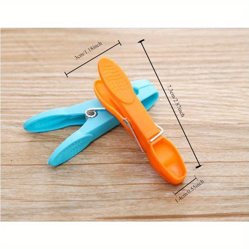 Paquete de 24 pinzas de ropa de plástico con resortes resistentes para colgar la ropa