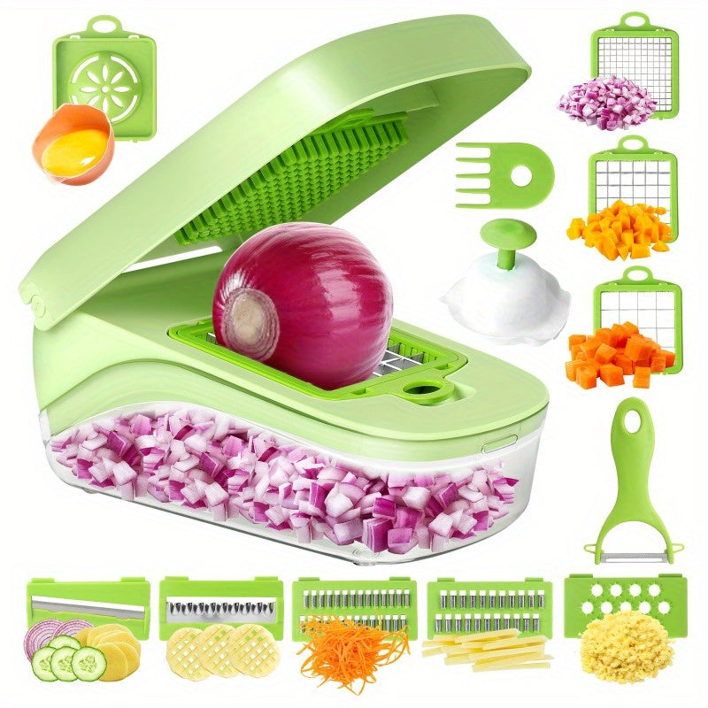 17-in-1 Vegetable Cutting Tool with Slicer Dicer and Planer