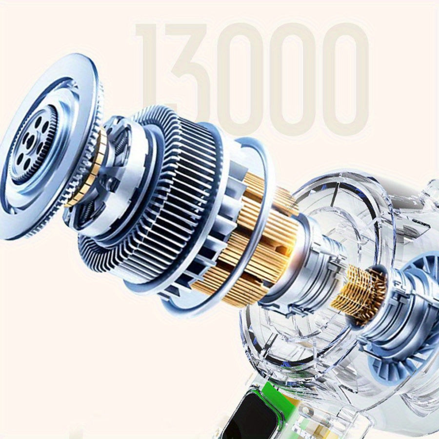 Handheld Fan with Digital Display, Rechargeable USB, Foldable, Remote Control