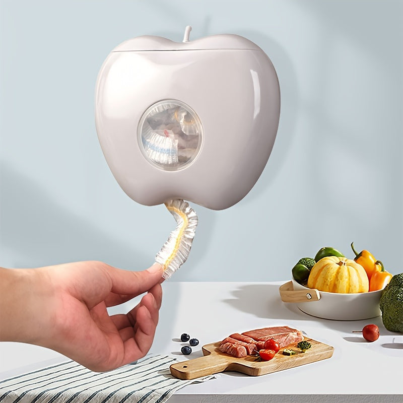 Kitchen Wall-Mounted Plastic Bag Holder with Apple-Shaped Design