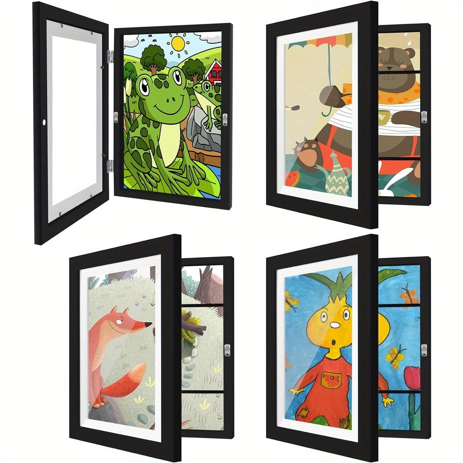 Set of Four Picture Frames for Artwork 21.59 x 27.94 cm Easy Front Access