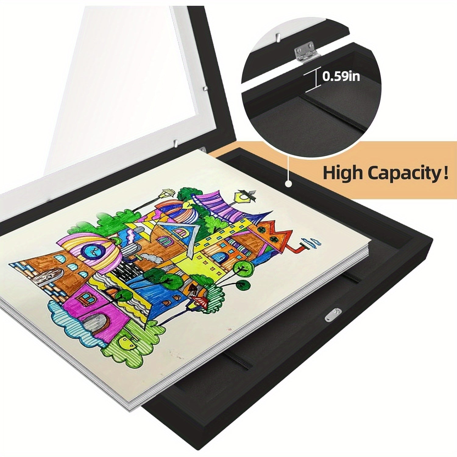 Set of Four Picture Frames for Artwork 21.59 x 27.94 cm Easy Front Access