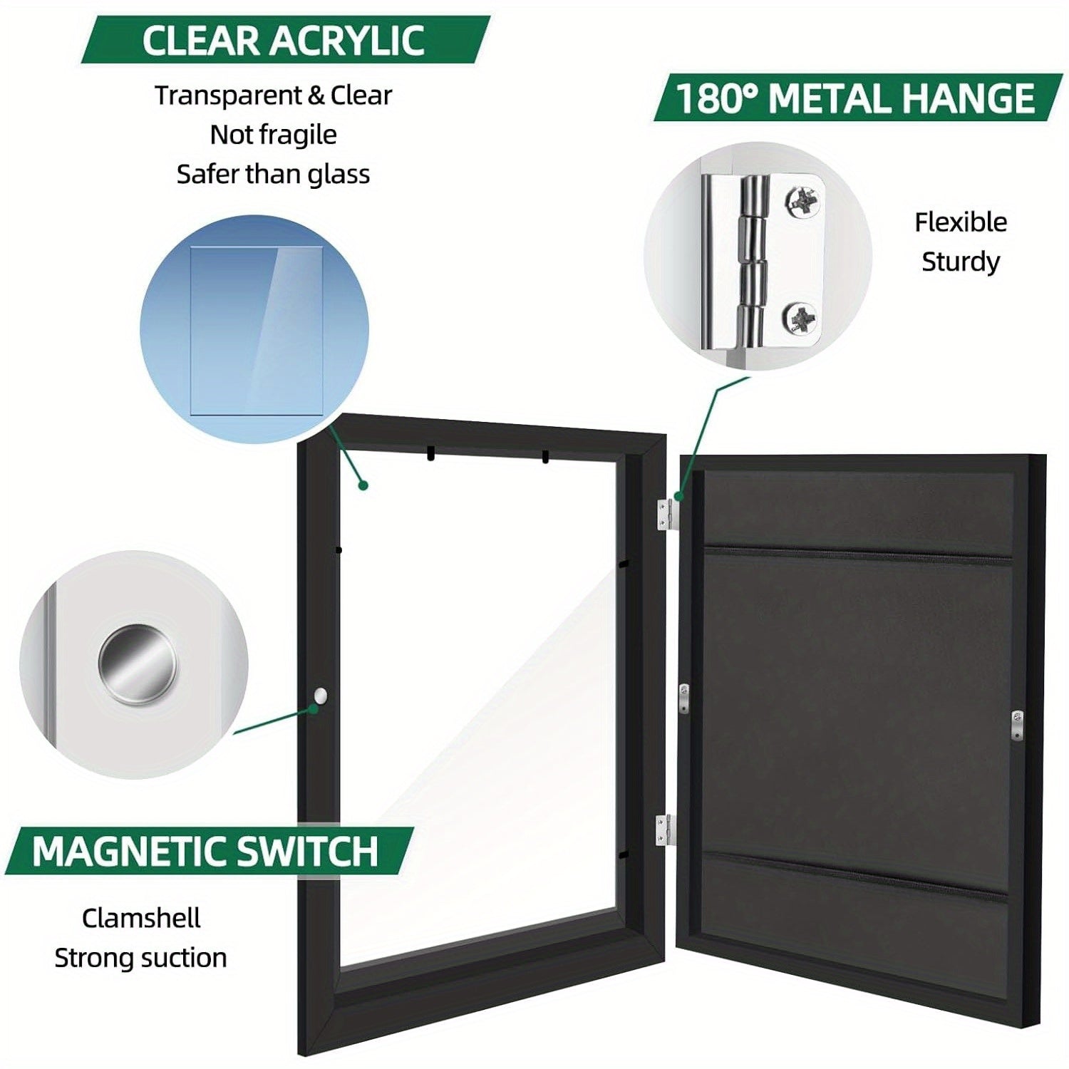 Set of Four Picture Frames for Artwork 21.59 x 27.94 cm Easy Front Access